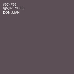 #5C4F55 - Don Juan Color Image